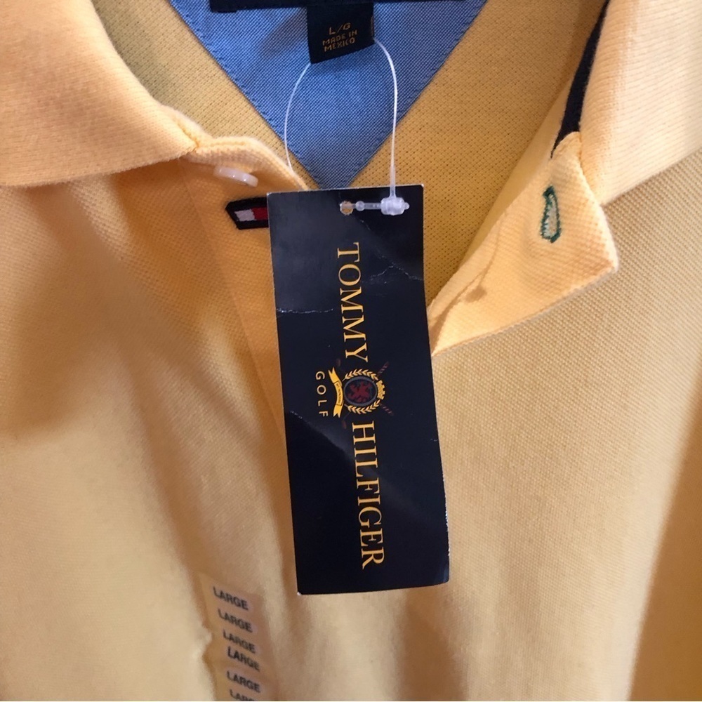 Tommy Hilfiger Golf/ NWT/ Men’s Polo size Large/ Yellow - Picture 3 of 9